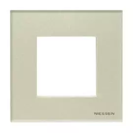 Рамка 1-постовая ABB Zenit стекло жемчужное 2CLA227100N3501