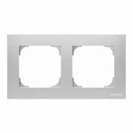 Рамка 2-постовая ABB Sky серебристый алюминий 2CLA857200A1301