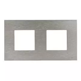 Рамка 2-постовая ABB Zenit сталь 2CLA227200N4001