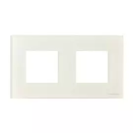 Рамка 2-постовая ABB Zenit стекло белое 2CLA227200N3001