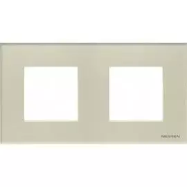 Рамка 2-постовая ABB Zenit стекло жемчужное 2CLA227200N3501
