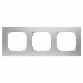 Рамка 3-постовая ABB Sky серебристый алюминий 2CLA857300A1301