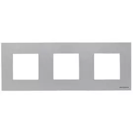 Рамка 3-постовая ABB Zenit серебро 2CLA227300N1301