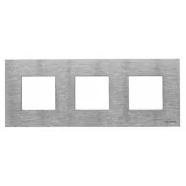 Рамка 3-постовая ABB Zenit сталь 2CLA227300N4001