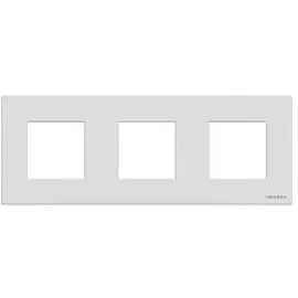 Рамка 3-постовая ABB Zenit стекло белое 2CLA227300N3001