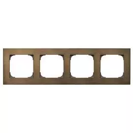 Рамка 4-постовая ABB Sky античная латунь 2CLA857400A1201