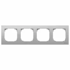 Рамка 4-постовая ABB Sky нержавеющая сталь 2CLA857400A1401