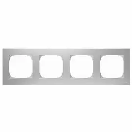 Рамка 4-постовая ABB Sky серебристый алюминий 2CLA857400A1301