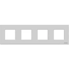 Рамка 4-постовая ABB Zenit серебро 2CLA227400N1301