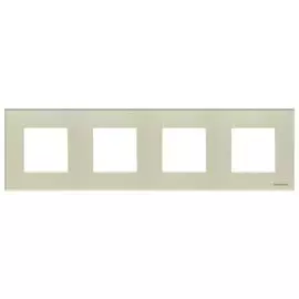 Рамка 4-постовая ABB Zenit стекло жемчужное 2CLA227400N3501