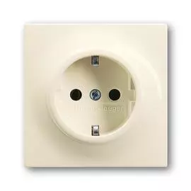 Розетка ABB Impuls Schuko с/з 16A 250V безвинтовой зажим слоновая кость 2CKA002011A6224