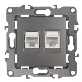 Розетка информационная 2XRJ45 ЭРА 12 12-3108-12 Б0019354