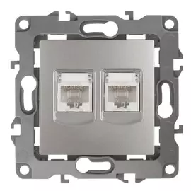 Розетка информационная 2XRJ45 ЭРА 12 12-3108-15 Б0019357