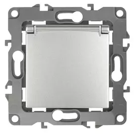 Розетка ЭРА 12 2P E Schuko со шторками с крышкой 16A 250V 12-2103-03 Б0014695