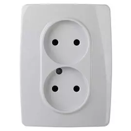 Розетка ЭРА 12 2x2P 16A 250V 12-2007-01 Б0038810