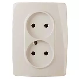 Розетка ЭРА 12 2x2P 16A 250V винтовой зажим 12-2117-02 Б0031249