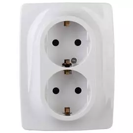 Розетка ЭРА 12 2x2P E Schuko 16A 250V 12-2006-01 Б0038808