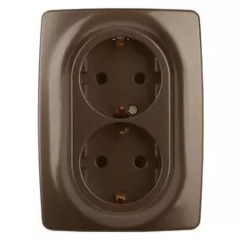 Розетка ЭРА 12 2x2P E Schuko со шторками 16A 250V 12-2108-13 Б0036449
