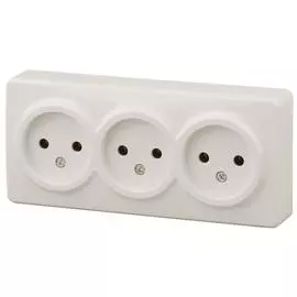 Розетка ЭРА Эксперт 3х2P 16A 250V 11-2207-02 Б0020698