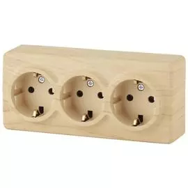 Розетка ЭРА Эксперт 3х2P E Schuko 16A 250V 11-2208-11 Б0020702