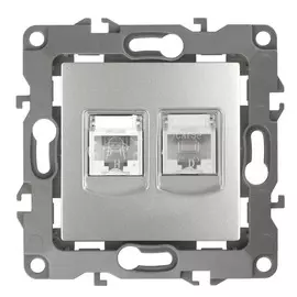 Розетка комбинированная RJ45+RJ11 ЭРА 12 12-3109-03 Б0018250