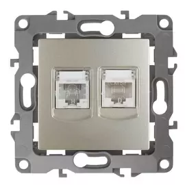 Розетка комбинированная RJ45+RJ11 ЭРА 12 12-3109-04 Б0018251