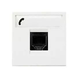 Розетка RJ12 ABB Zenit 3 кат альпийский белый 2CLA221760N1101