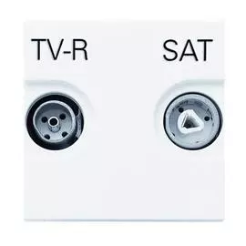 Розетка TV-R-SAT ABB Zenit альпийский белый 2CLA225130N1101