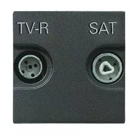 Розетка TV-R-SAT оконечная ABB Zenit антрацит 2CLA225170N1801