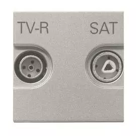 Розетка TV-R-SAT оконечная ABB Zenit серебро 2CLA225170N1301