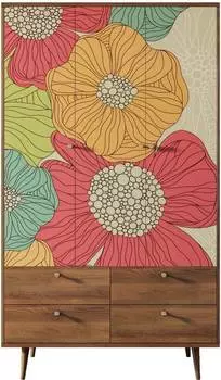 Шкаф трехстворчатый Berber "Цветочек аленький"