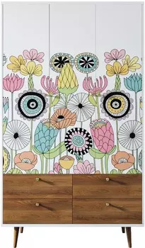 Шкаф трехстворчатый Berber "Сказочный сад"