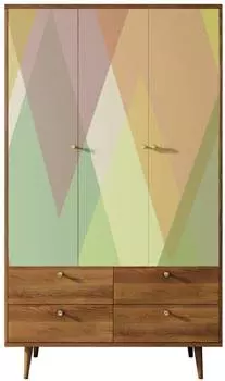 Шкаф трехстворчатый Berber "Треугольники"