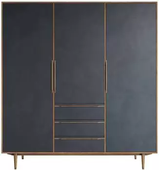 Шкаф в скандинавском стиле Bruni Black трехстворчатый