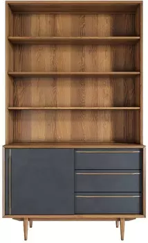 Стеллаж Bruni с дверками черный