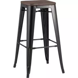 Табурет барный Tolix Dark Wood 75