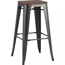 Табурет барный Tolix Dark Wood 75