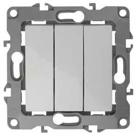 Выключатель трехклавишный ЭРА 12 10AX 250V 12-1107-01 Б0014669