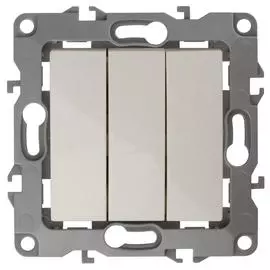 Выключатель трехклавишный ЭРА 12 10AX 250V 12-1107-02 Б0014670
