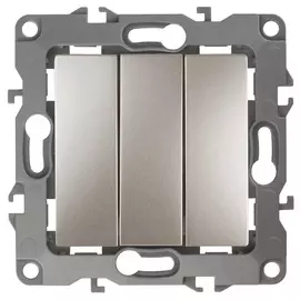 Выключатель трехклавишный ЭРА 12 10AX 250V 12-1107-04 Б0014672