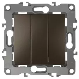 Выключатель трехклавишный ЭРА 12 10AX 250V 12-1107-13 Б0019300