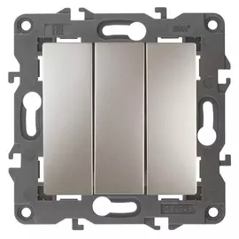 Выключатель трехклавишный ЭРА Elegance 10AX 250V 14-1107-04 Б0034253