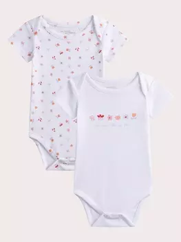 Боди с коротким рукавом, 2 шт. для малышки