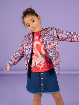 Толстовка на молнии двусторонняя для девочки