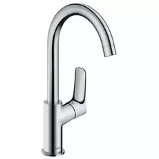 Смеситель для раковины HansGrohe 210 (ручка сбоку) HG Logis поворотный излив со сливным гарнитуром хром 71130000