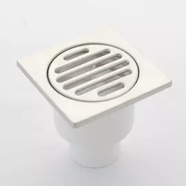 Трап McAlpine 100 х 100 мм, H=62 мм, выход 50 мм вертикальный, нерж.сталь MRFG4V