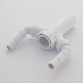 Вставка McAlpine 1"1/2 x 40 мм с 2-мя адаптерами под углом для слива быт. тех., H=146 мм TEE4