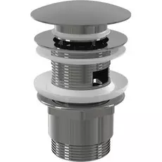 Выпуск Alcaplast 1"1/4 Click-clack с переливом металл большая пробка хром A390