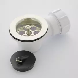 Выпуск McAlpine 70 мм нерж. решетка с пробкой, выход гориз. компрес. 32 мм MRWW2E