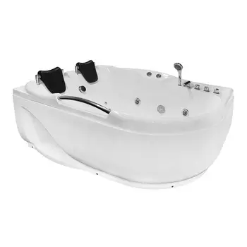 Акриловая ванна Loranto 170x120 CS-806NL с гидромассажем, левая, белая